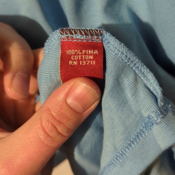 NWT Valerie Stevens Baby Blue V-Neck Cotton Tee – 2X! 0121 - Picture 7 of 8